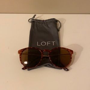 LOFT sunglasses with case NWOT